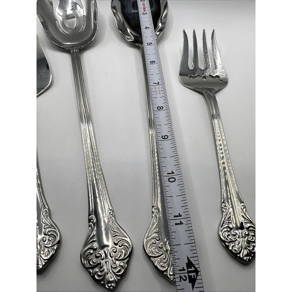 5 Pc Serving Set Reed Barton Select Serving Stainless Korea Cutlery Flatware
